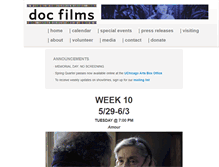 Tablet Screenshot of docfilms.uchicago.edu