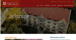 Desktop Screenshot of collegeadmissions.uchicago.edu