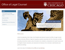 Tablet Screenshot of legalcounsel.uchicago.edu