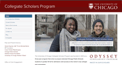 Desktop Screenshot of collegiatescholars.uchicago.edu