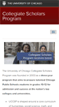 Mobile Screenshot of collegiatescholars.uchicago.edu