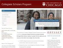 Tablet Screenshot of collegiatescholars.uchicago.edu