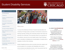 Tablet Screenshot of disabilities.uchicago.edu