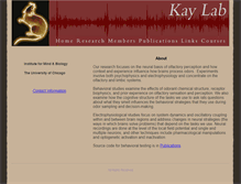 Tablet Screenshot of kaylab.uchicago.edu