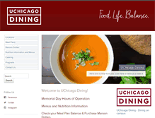 Tablet Screenshot of dining.uchicago.edu