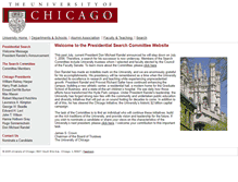 Tablet Screenshot of presidentialsearch.uchicago.edu