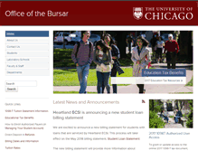 Tablet Screenshot of bursar.uchicago.edu
