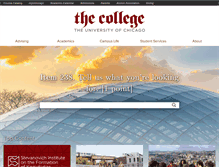 Tablet Screenshot of college.uchicago.edu