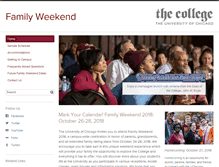 Tablet Screenshot of familyweekend.uchicago.edu