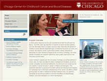 Tablet Screenshot of kidscancer.uchicago.edu