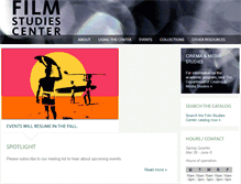 Tablet Screenshot of filmstudiescenter.uchicago.edu