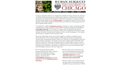 Desktop Screenshot of humansubjects.uchicago.edu