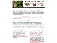 Tablet Screenshot of humansubjects.uchicago.edu