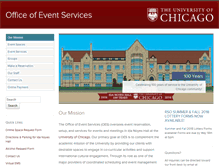 Tablet Screenshot of eventservices.uchicago.edu