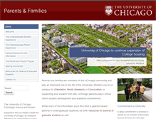 Tablet Screenshot of parents.uchicago.edu