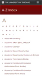 Mobile Screenshot of a2z.uchicago.edu
