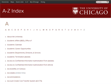 Tablet Screenshot of a2z.uchicago.edu