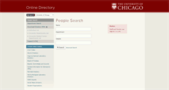 Desktop Screenshot of directory.uchicago.edu