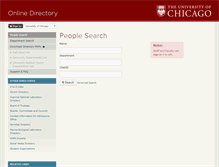 Tablet Screenshot of directory.uchicago.edu